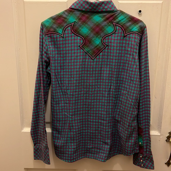 Ryan Michael western shirt ladies size large - Picture 5 of 8